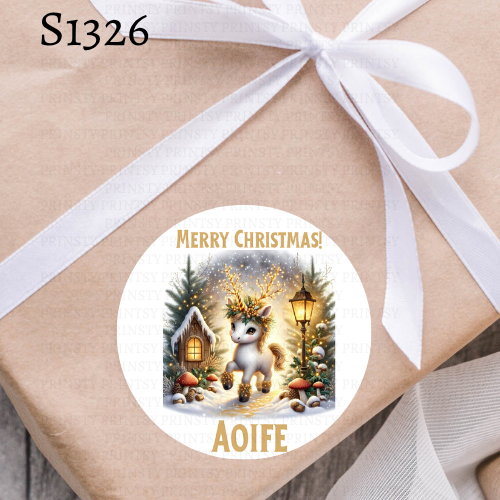 Christmas Unicorn Sticker Sheet