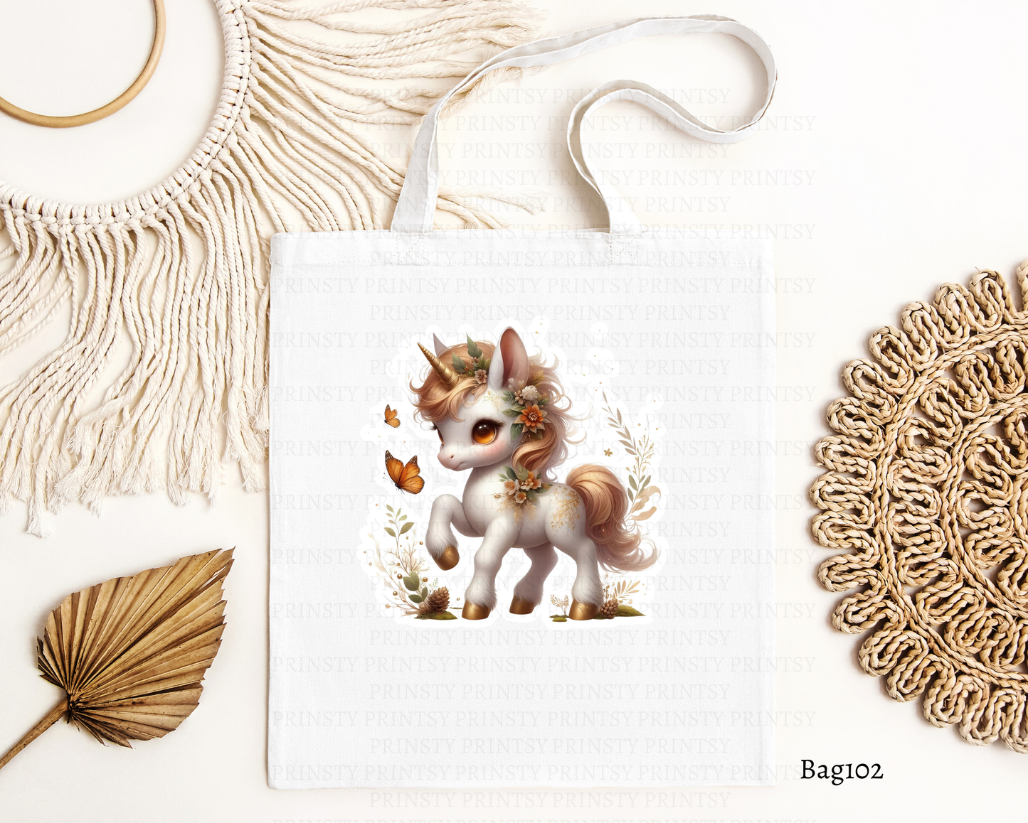 Autumn Unicorn Tote Bag