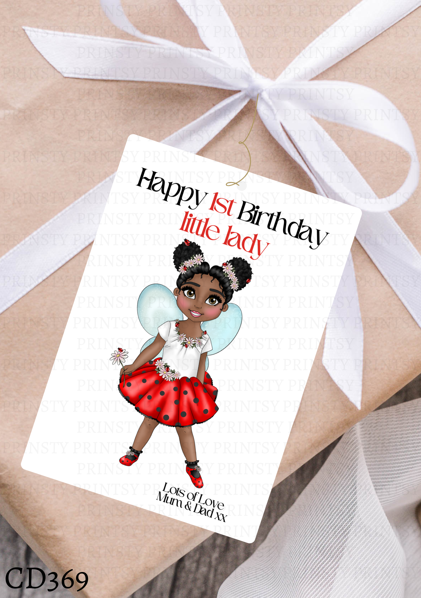 Little Ladybird Dolly Gift Label