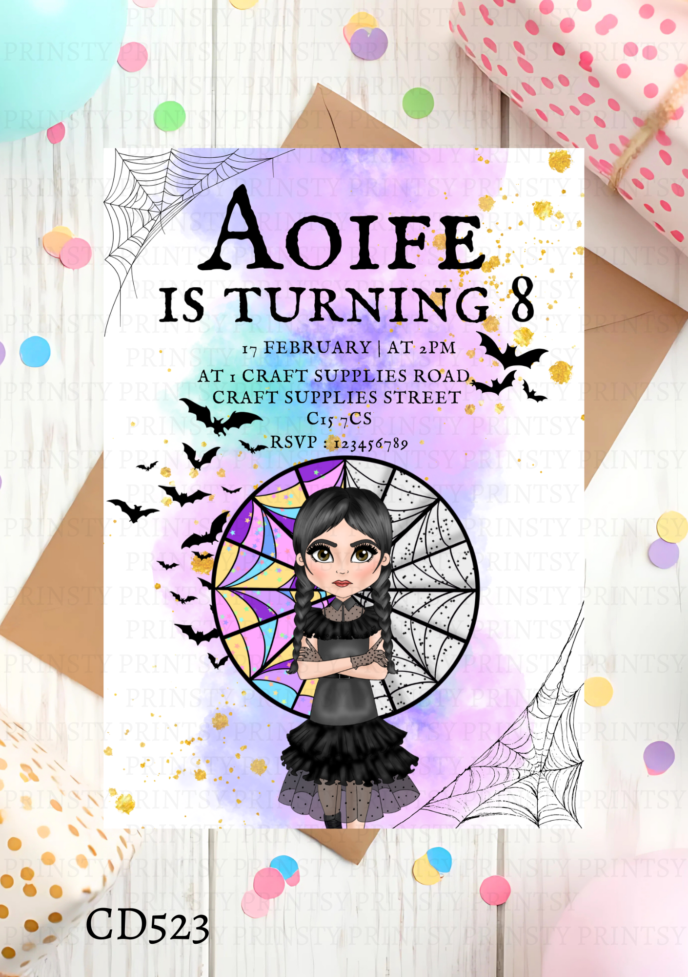 Spooky & Kooky Dolly Invite
