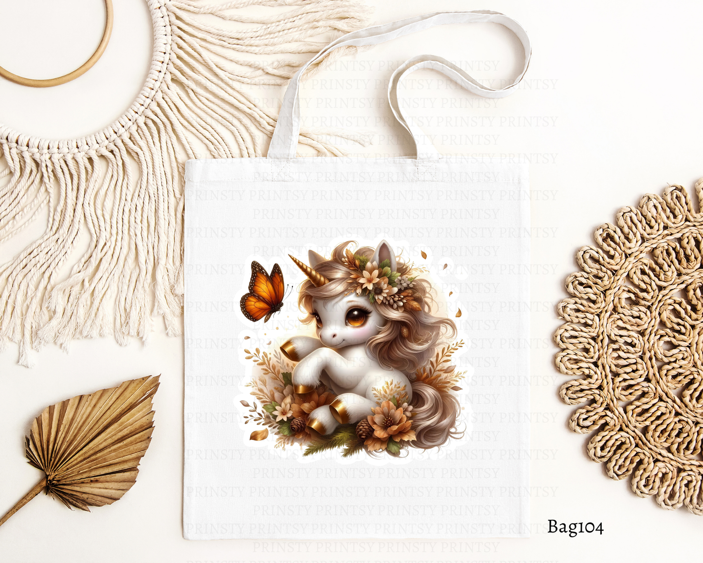 Autumn Unicorn Tote Bag