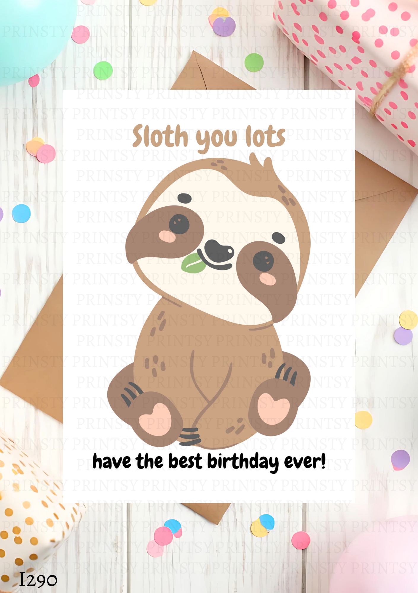 Sloth Celebration Card