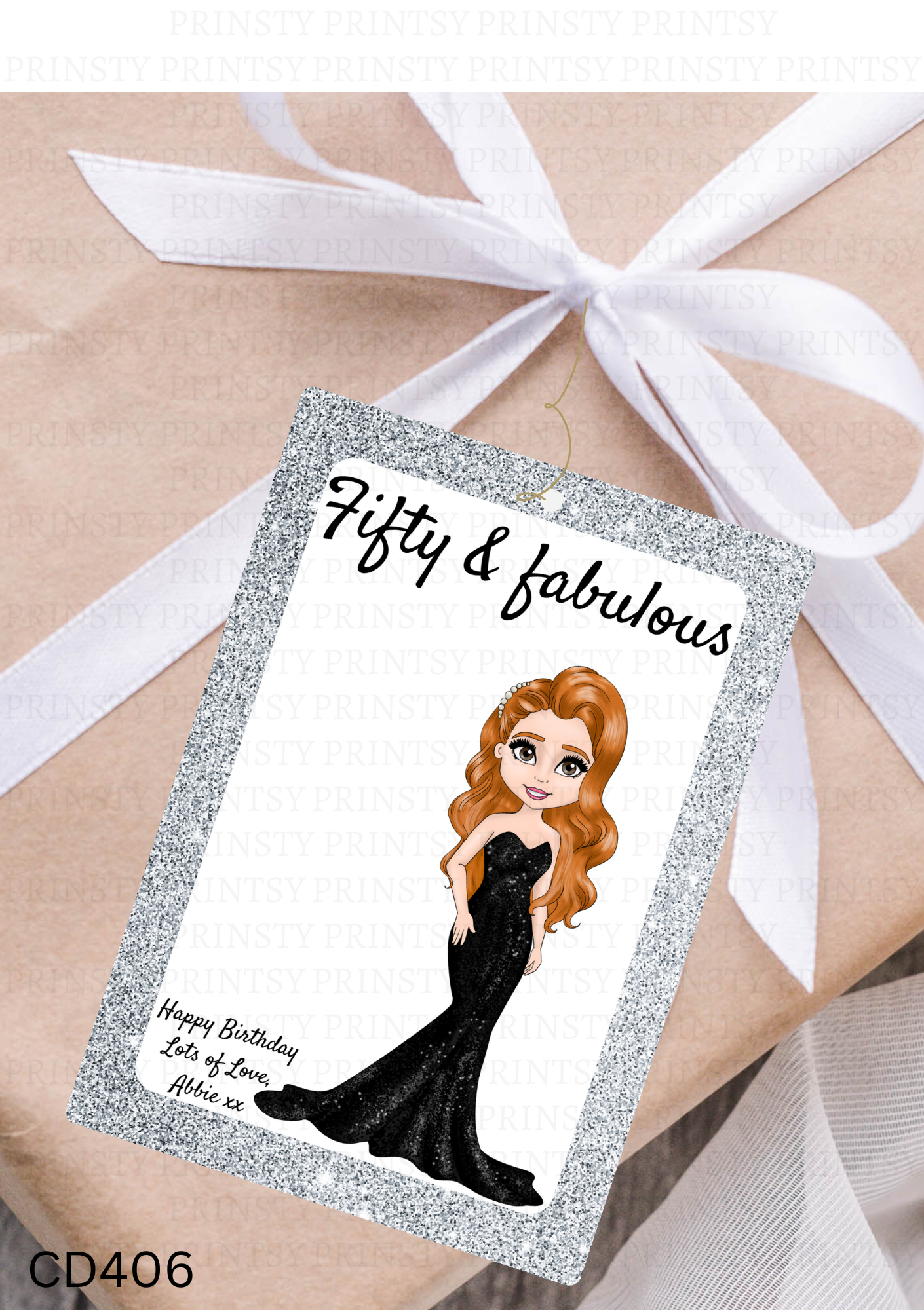 Elegant Dolly Gift Label