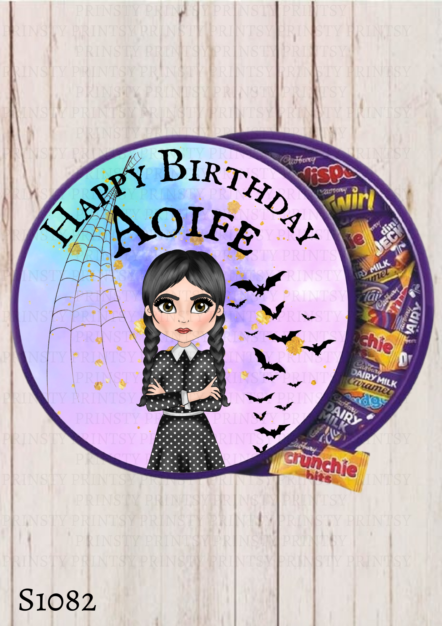 Spooky & Kooky Dolly Chocolate Tub Sticker