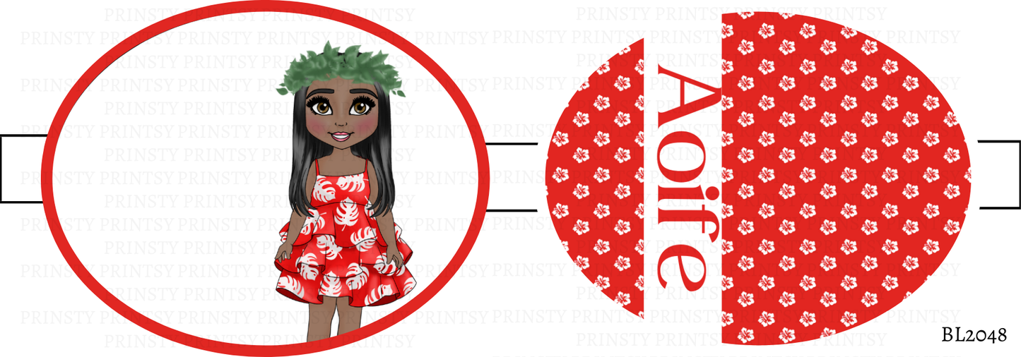 Red Hawaiian Dolly Bow Loop