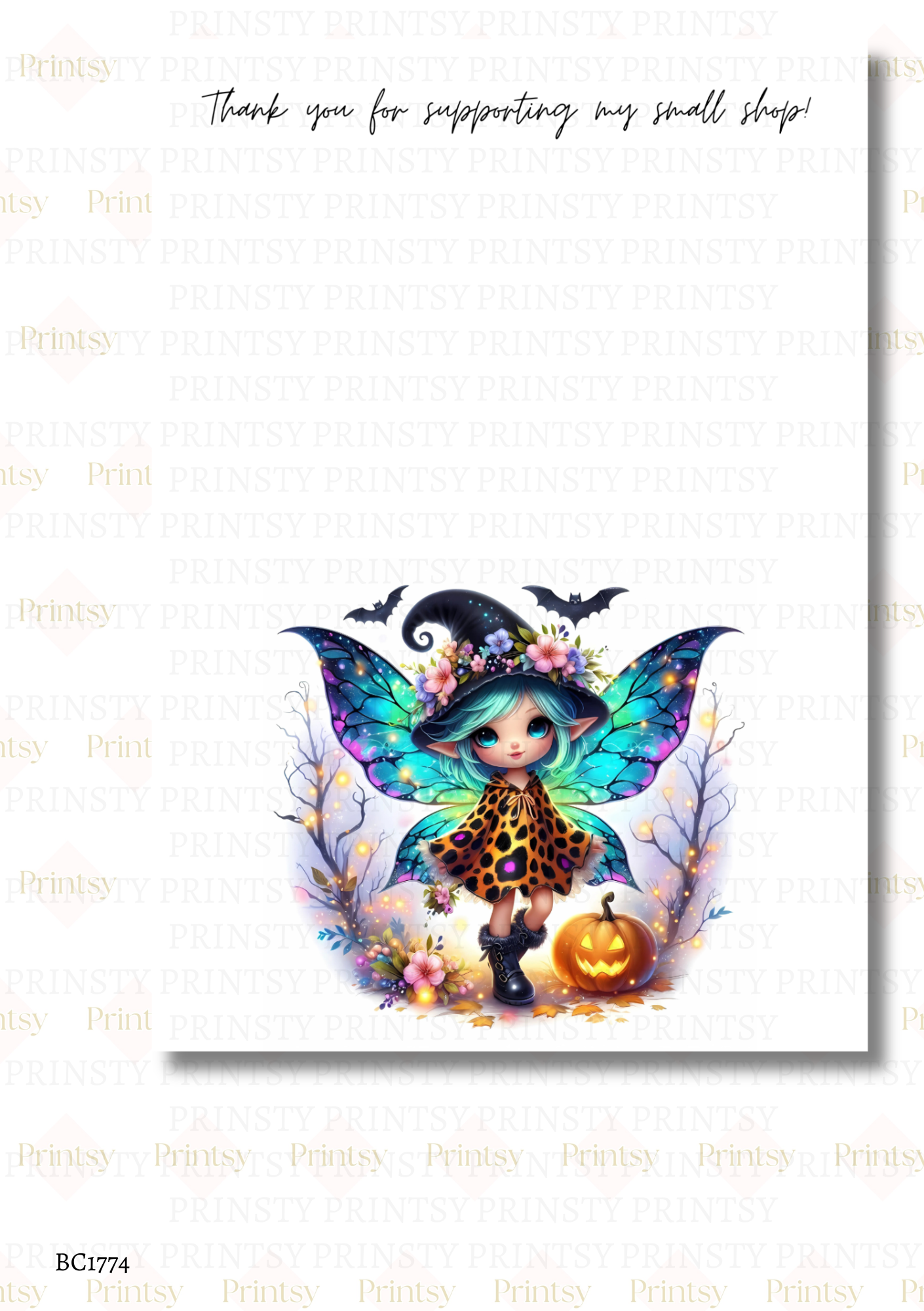 Halloween Fairy Bow Card