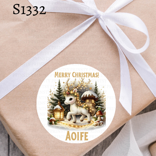 Christmas Unicorn Sticker Sheet