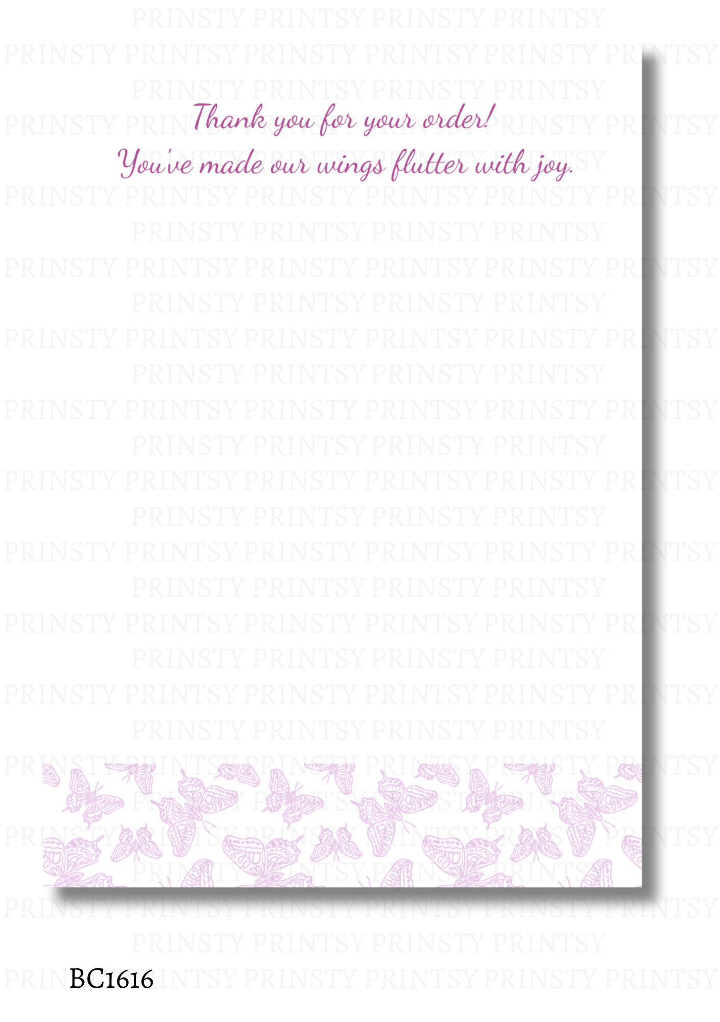 Pink Butterfly Bow Card