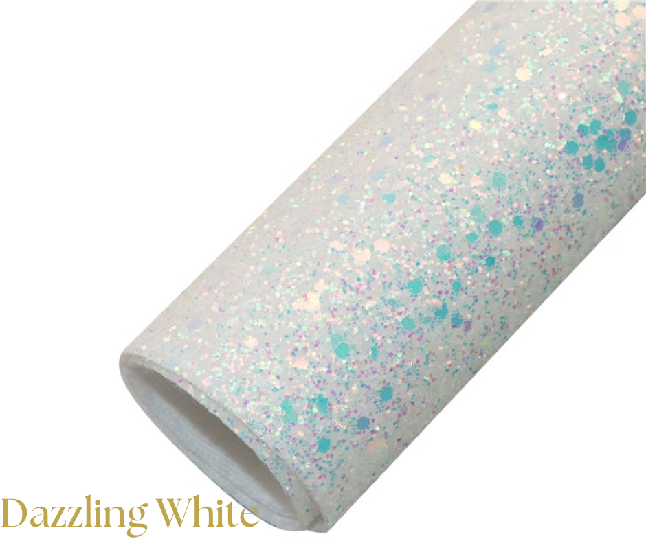 Dazzling White Chunky Glitter Sheet