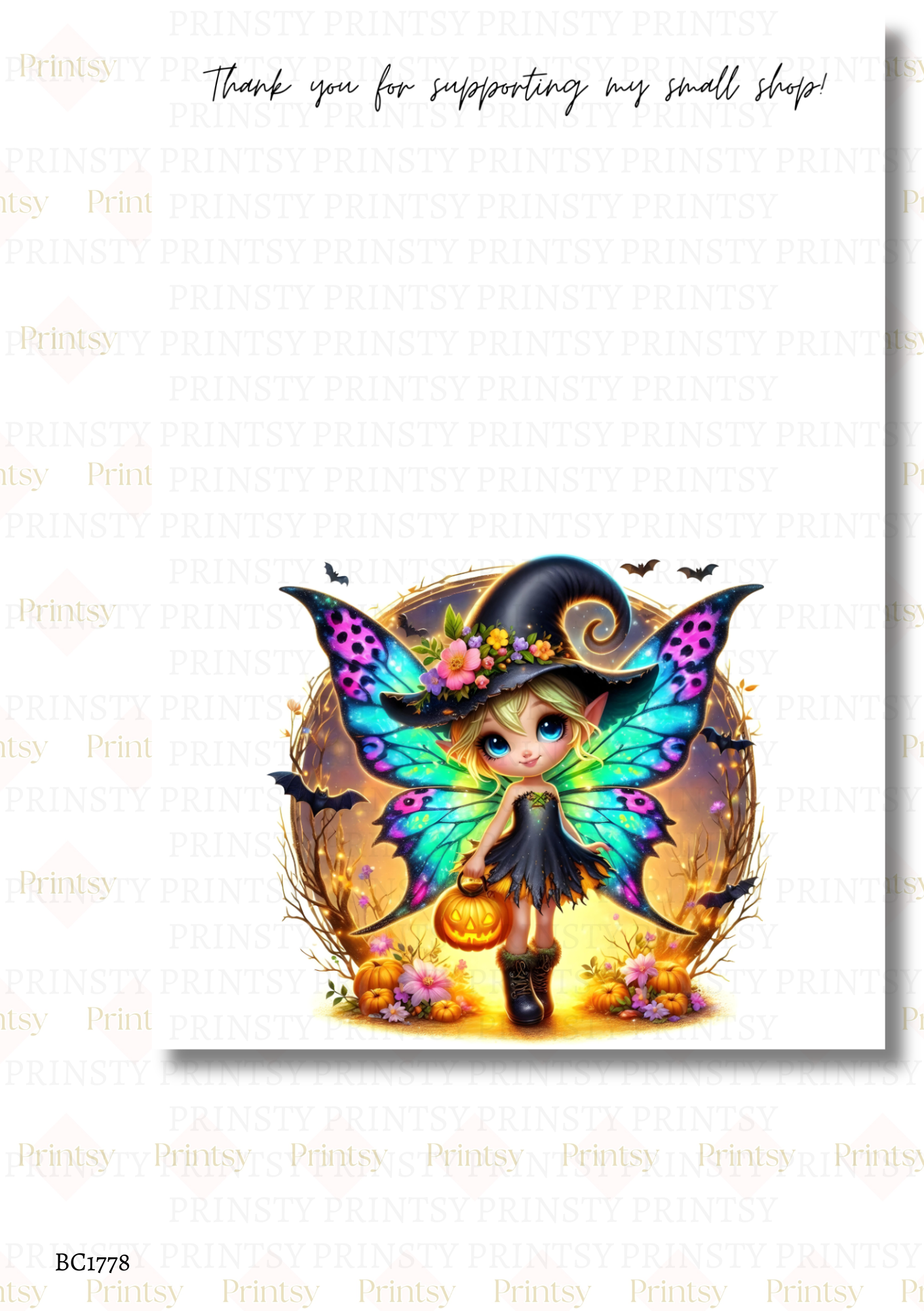 Halloween Fairy Bow Card