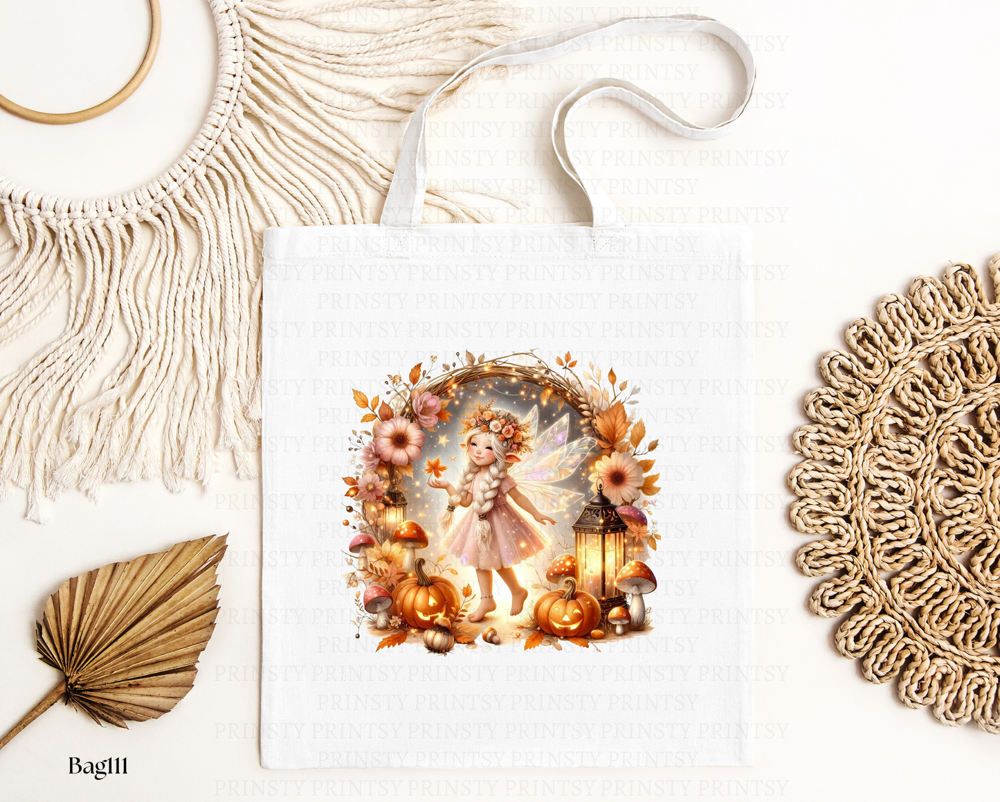 Cute Autumn Fairy Tote Bag