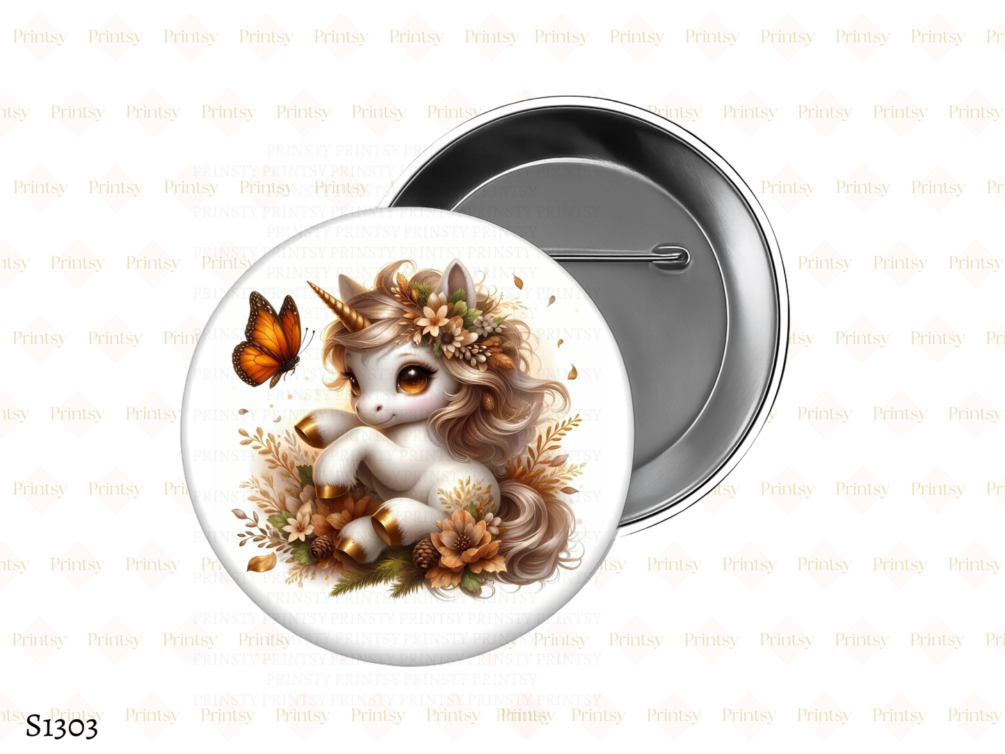 Autumn Unicorn BowBitz/Badges