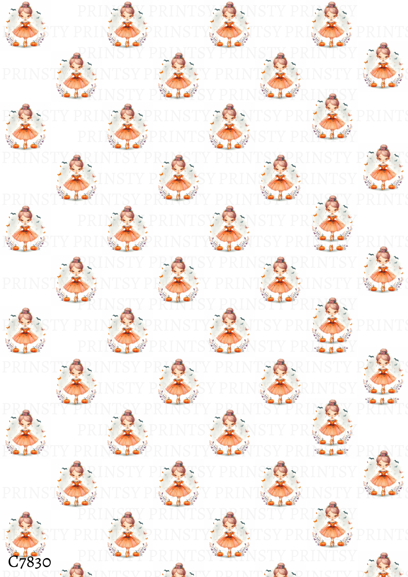 Cute Halloween Ballerina Canvas