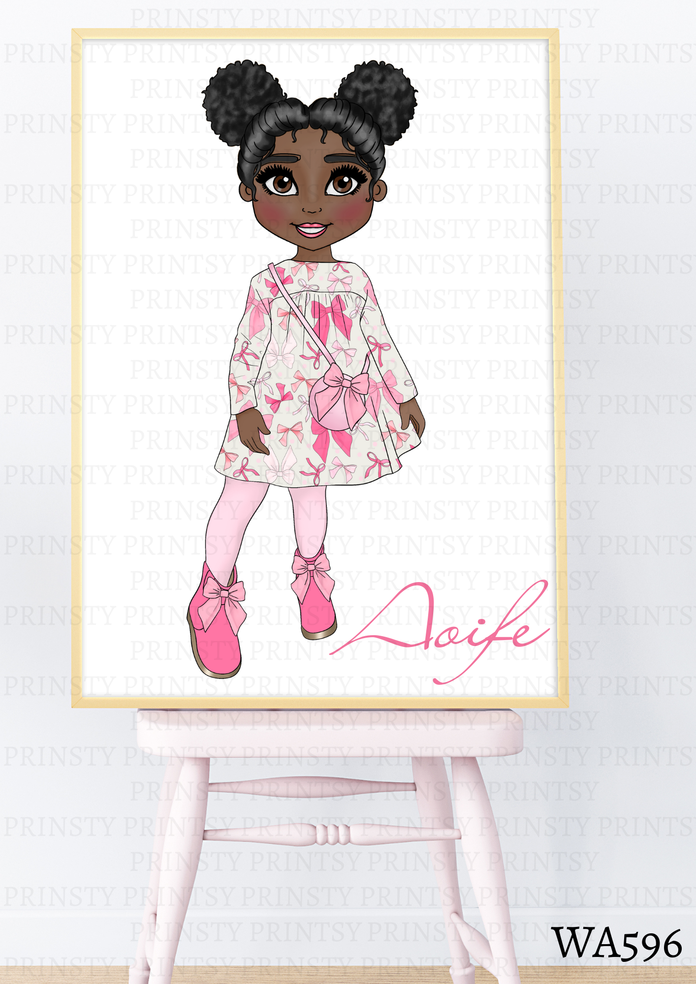 Bow Print Dolly Wall Art