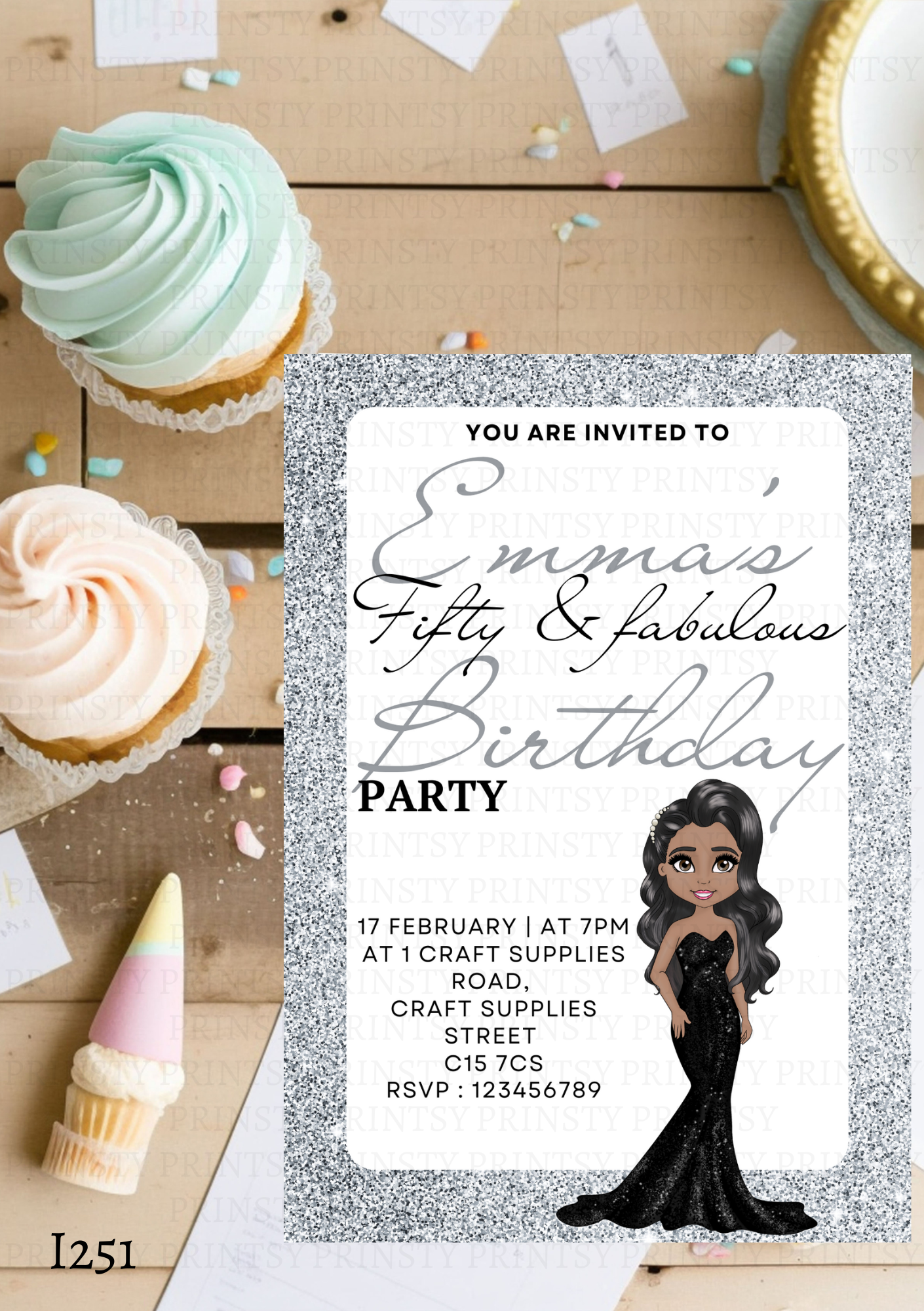 Elegant Dolly Invite