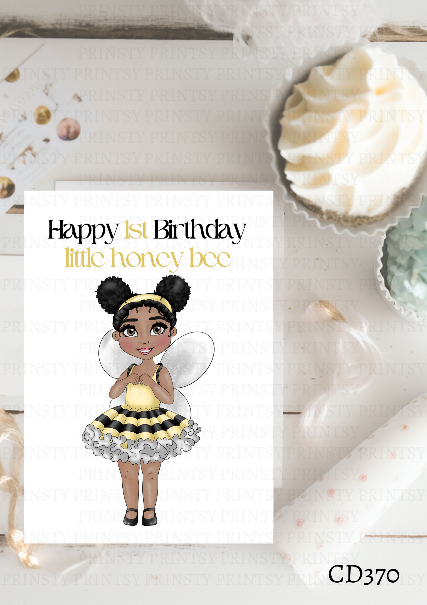 Little Honey Bee Dolly Celebration Card
