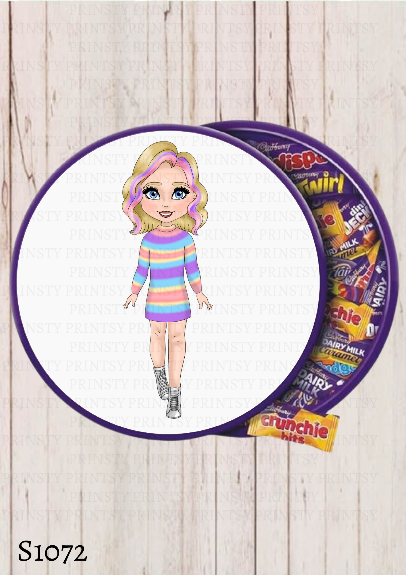 Spooky & Kooky Dolly Chocolate Tub Sticker