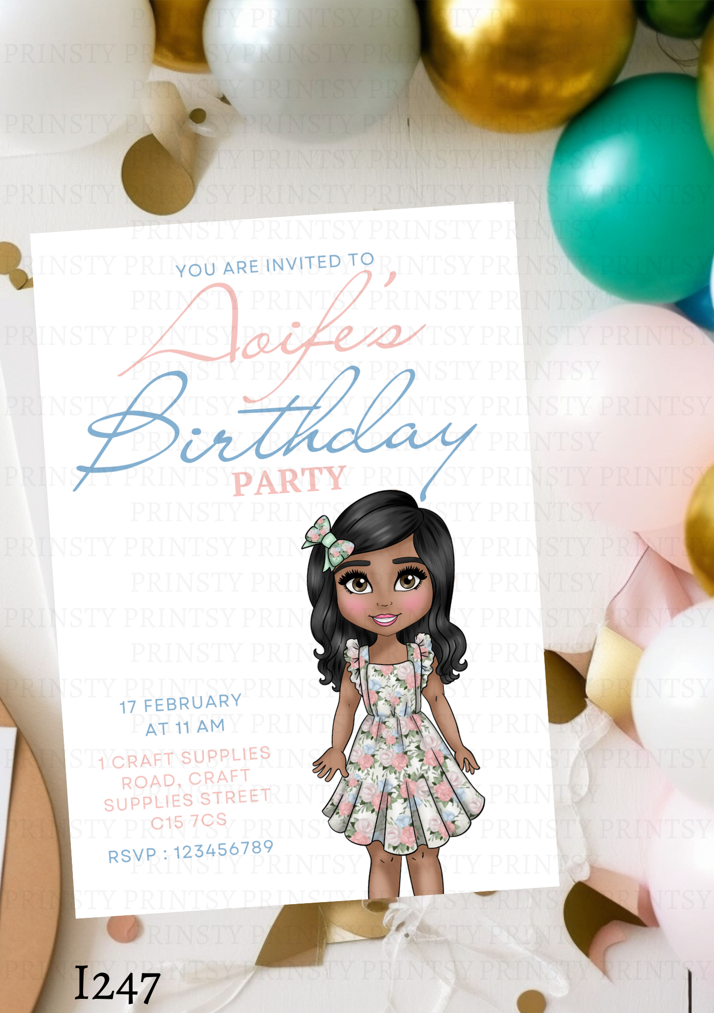 Vintage Dolly Invite