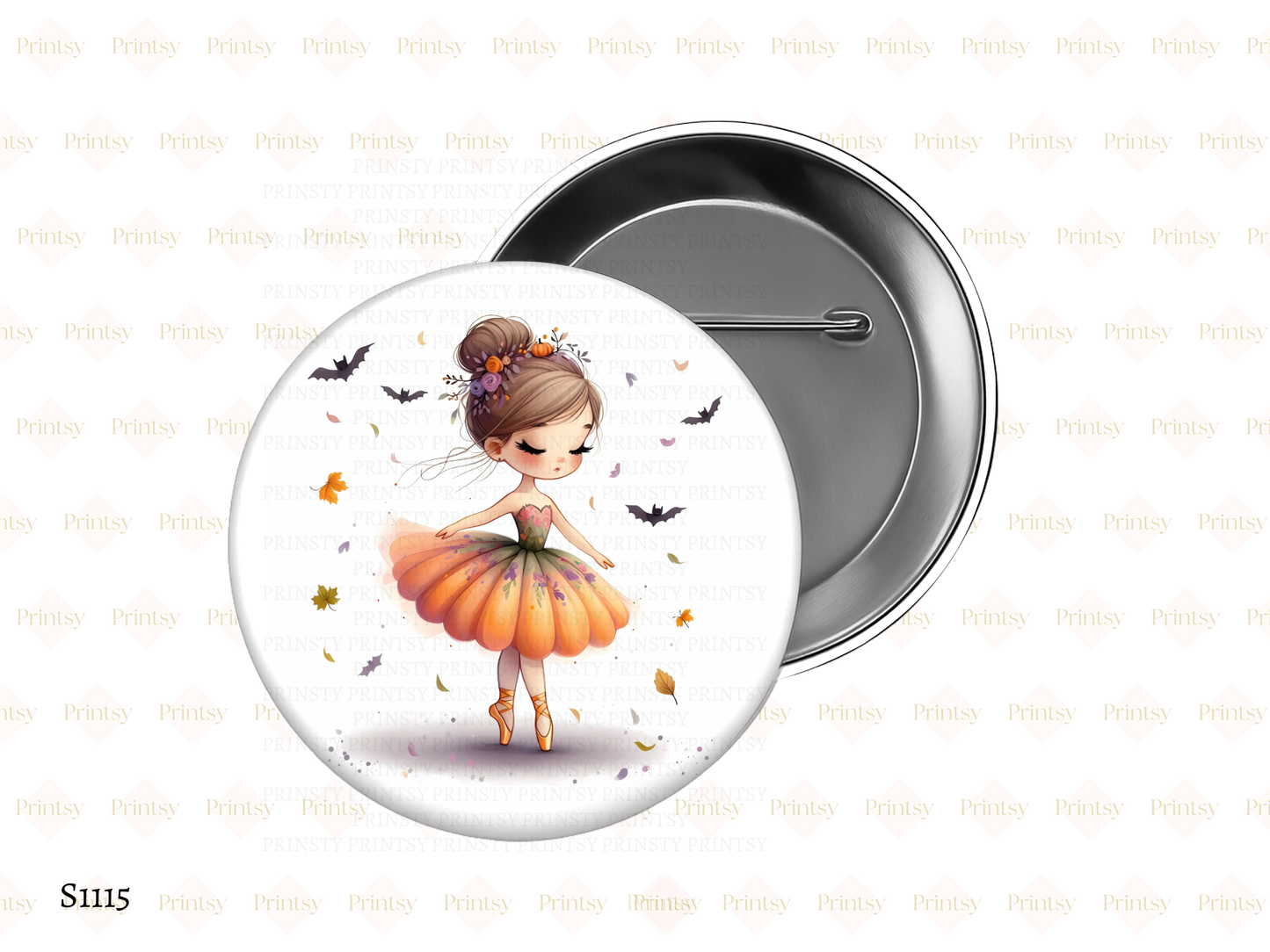 Cute Halloween Ballerina BowBitz/Badges