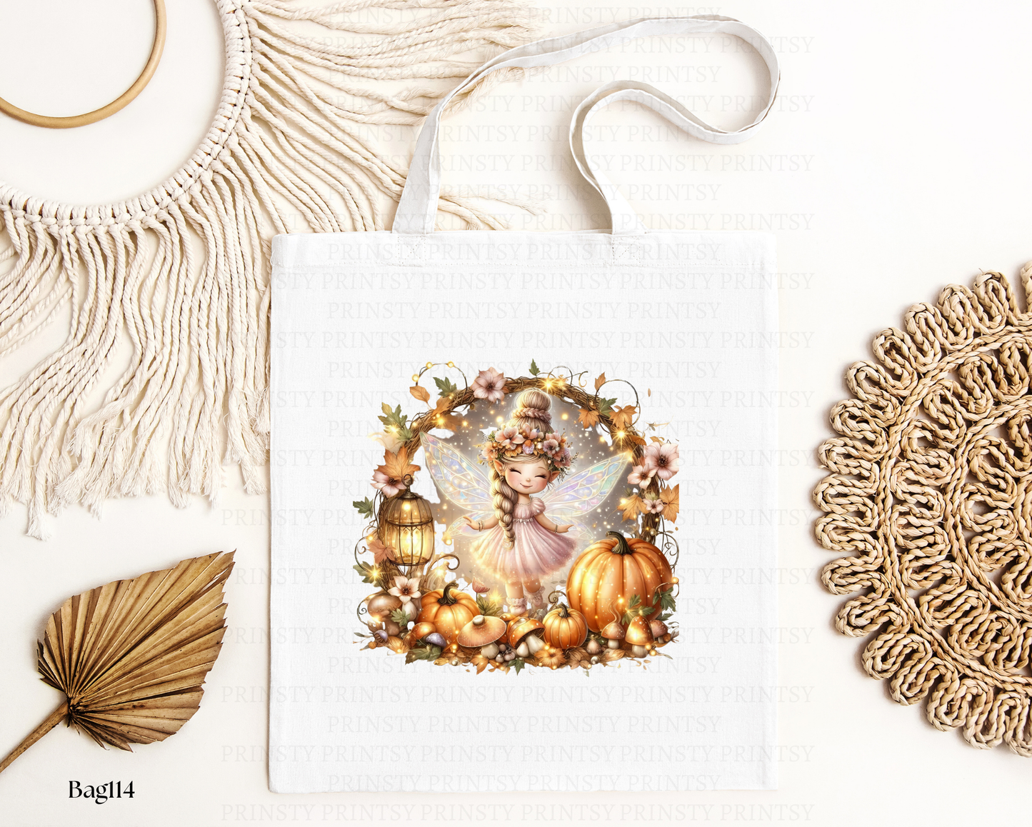 Cute Autumn Fairy Tote Bag