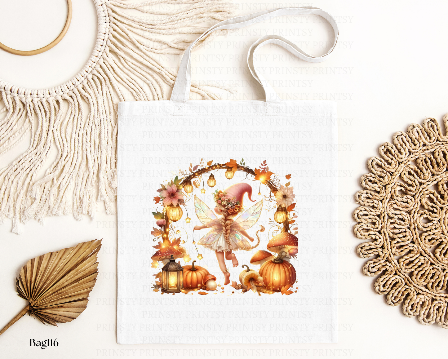 Cute Autumn Fairy Tote Bag