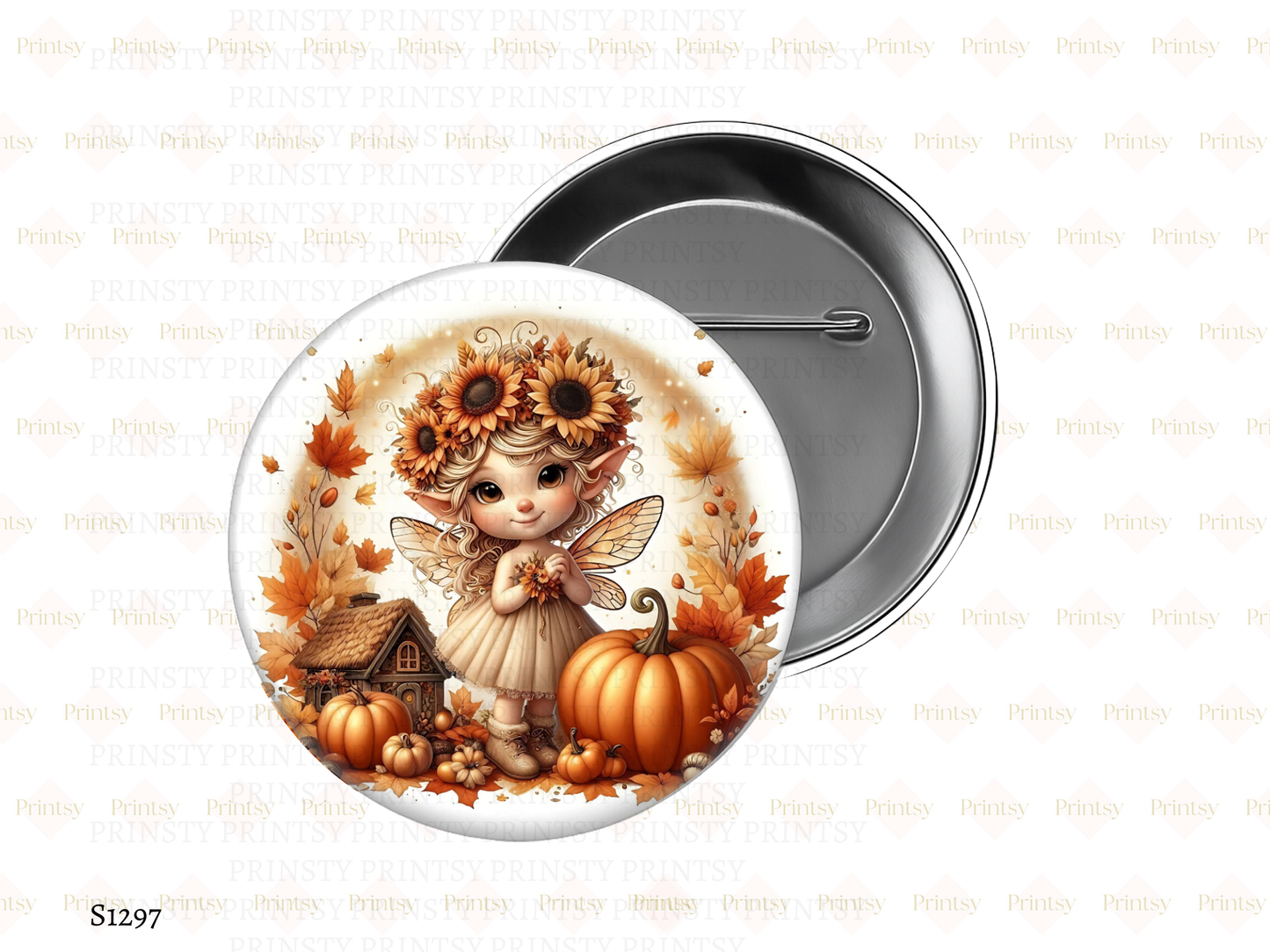 Sunflower Autumn Fairy BowBitz/Badges