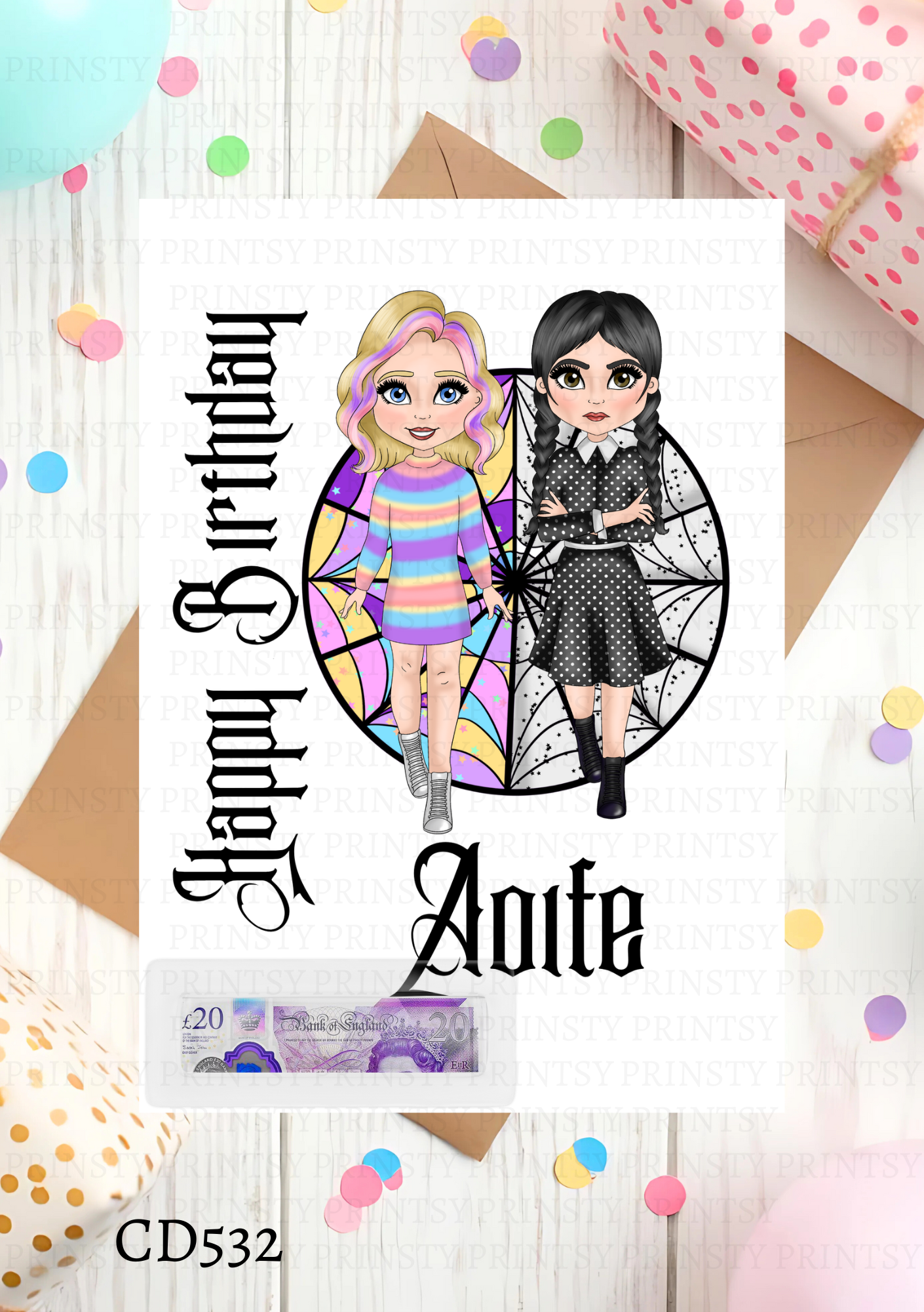 Spooky & Kooky Dolly Money Card