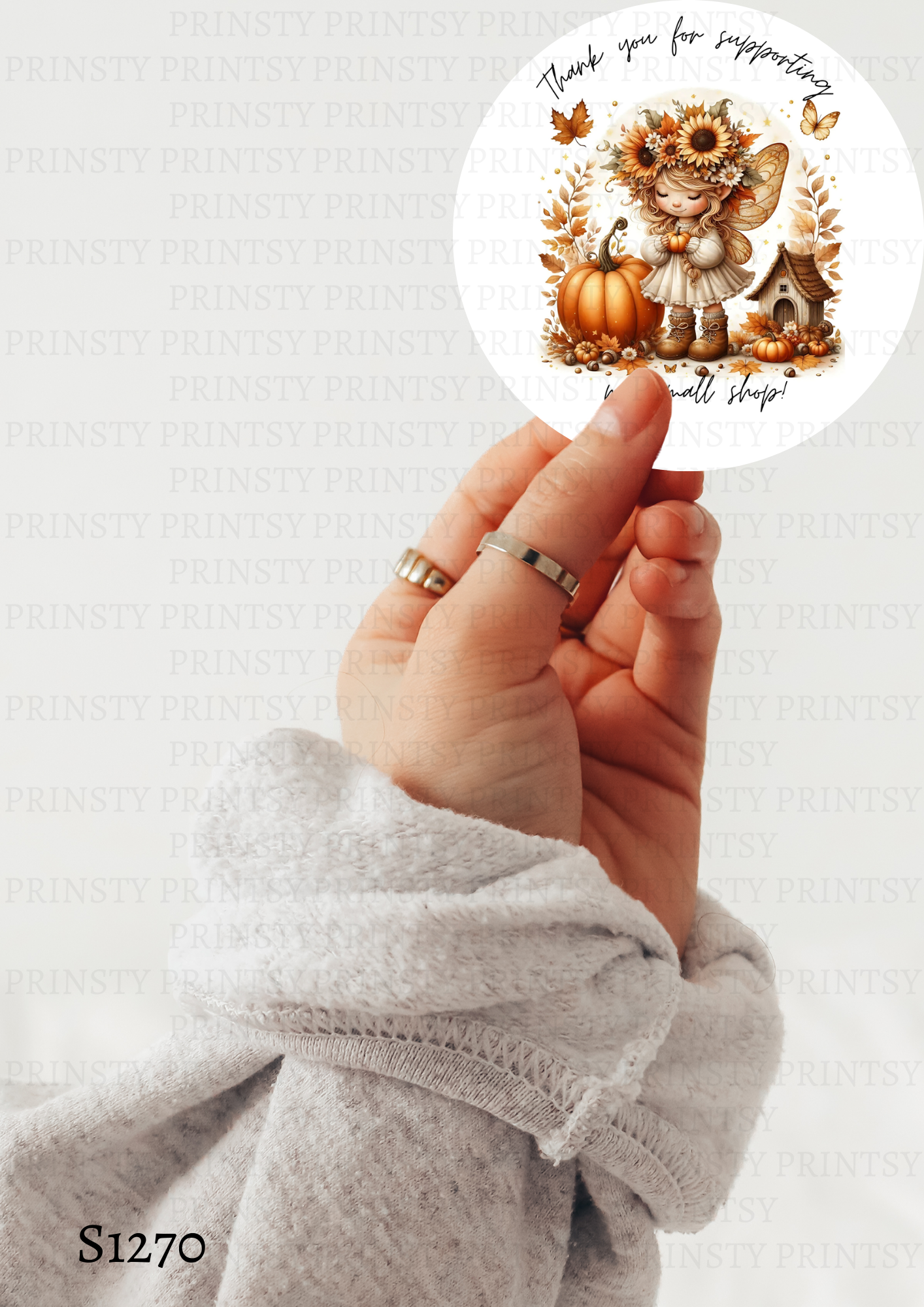 Sunflower Autumn Fairy Sticker Sheet