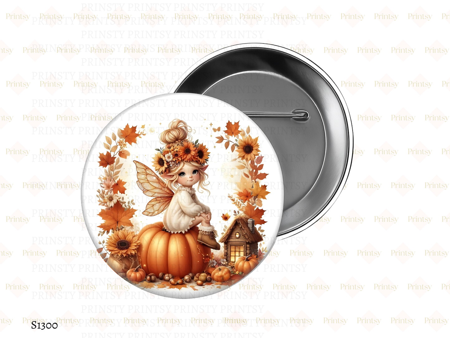 Sunflower Autumn Fairy BowBitz/Badges