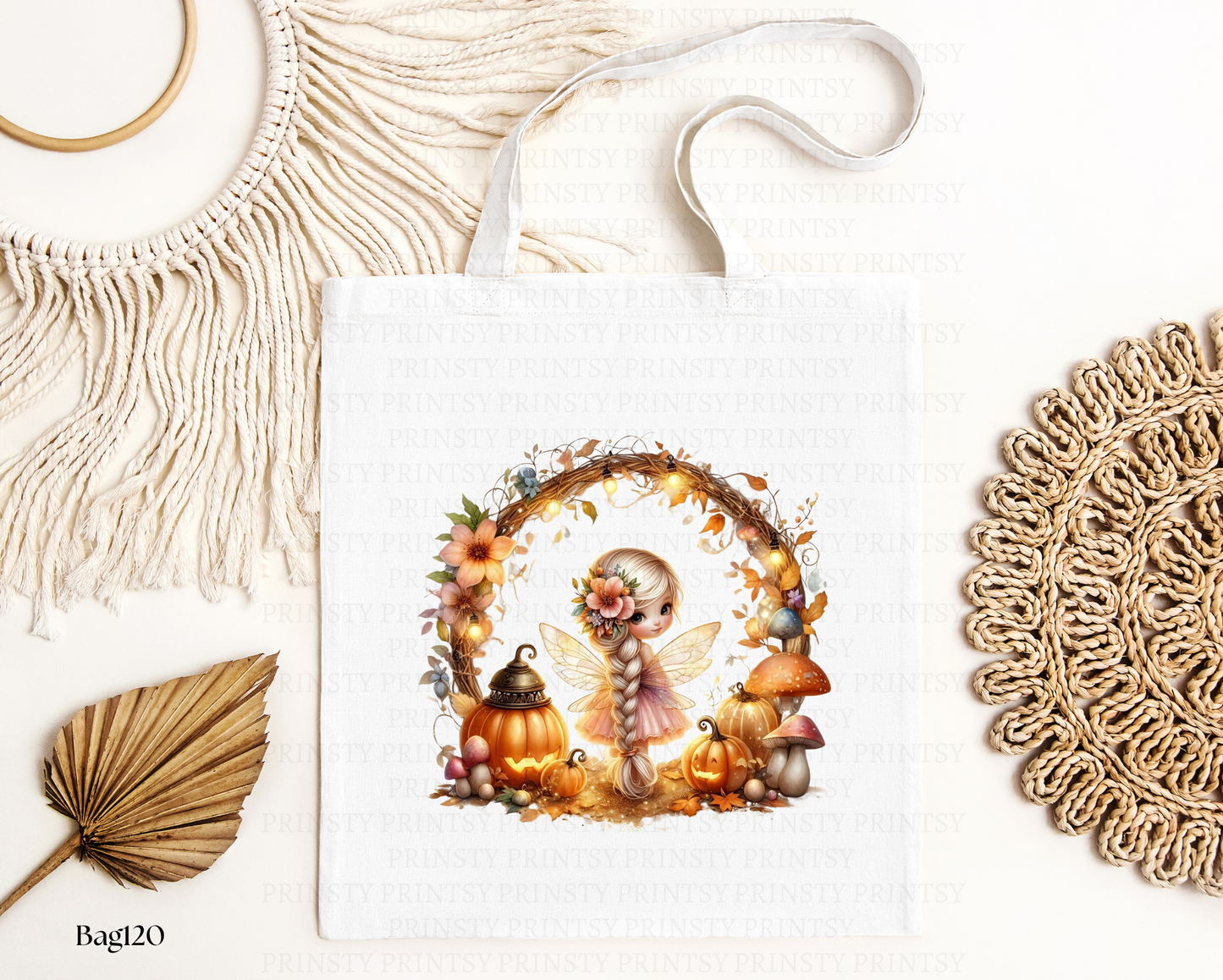 Cute Autumn Fairy Tote Bag