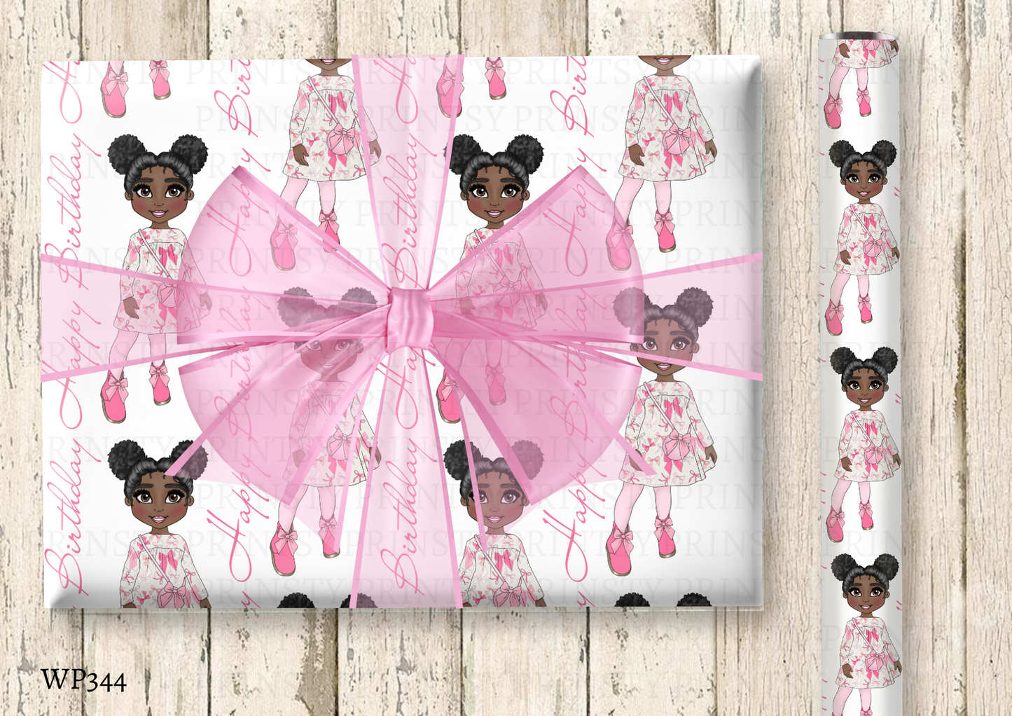 Bow Print Dolly Wrapping Paper