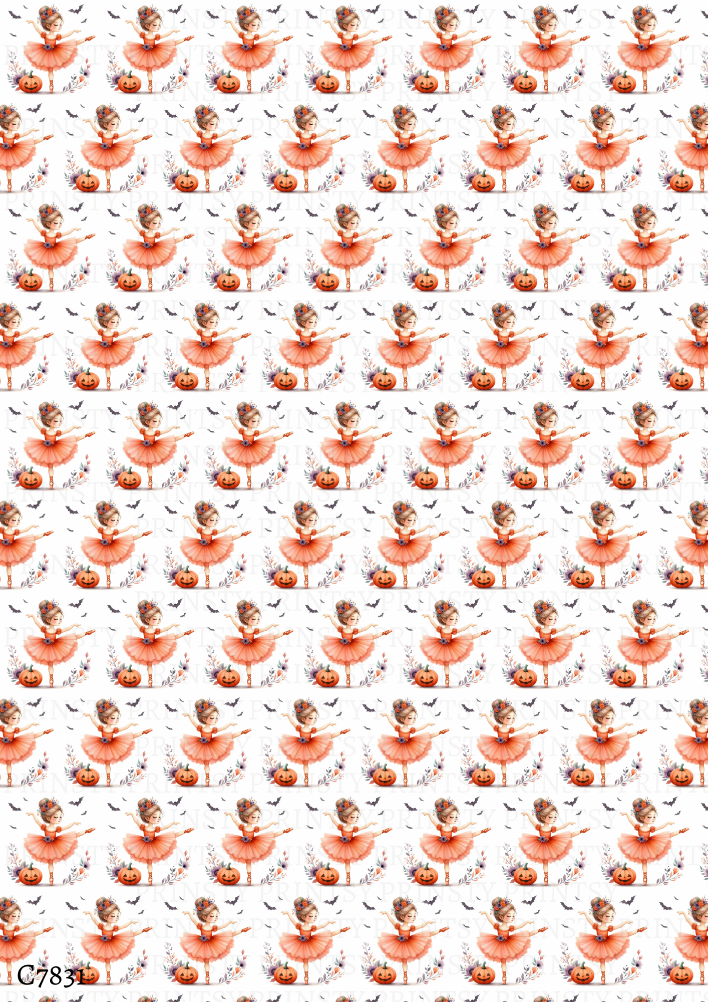 Cute Halloween Ballerina Canvas