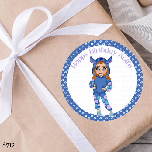 Blue Hawaiian Dolly Sticker Sheet