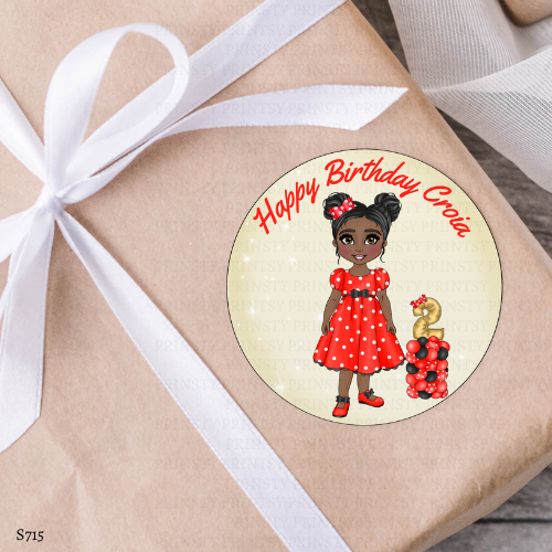 Spotty Dress Dolly Sticker Sheet