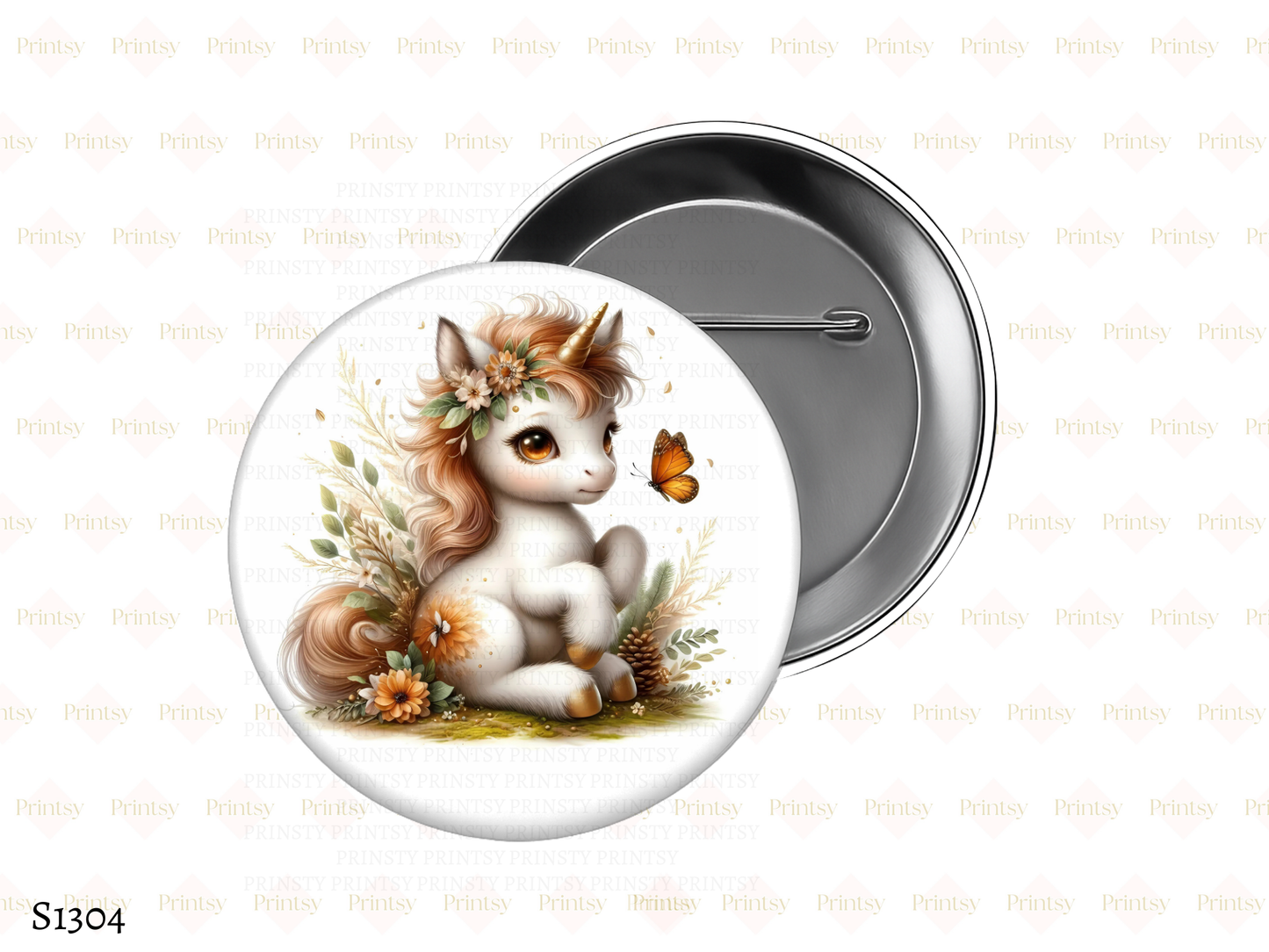 Autumn Unicorn BowBitz/Badges