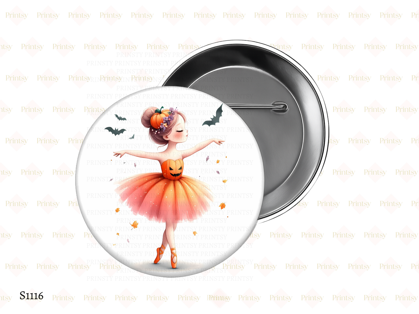 Cute Halloween Ballerina BowBitz/Badges