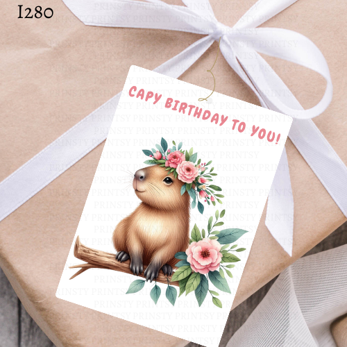 Capybara Gift Label
