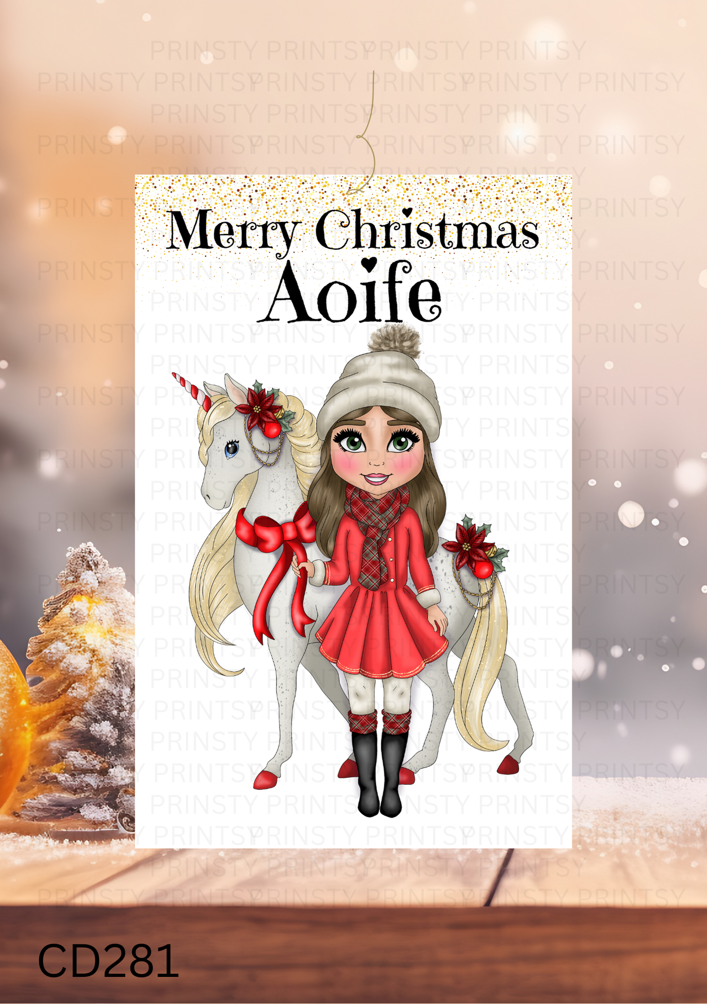 Christmas Dolly Gift Label