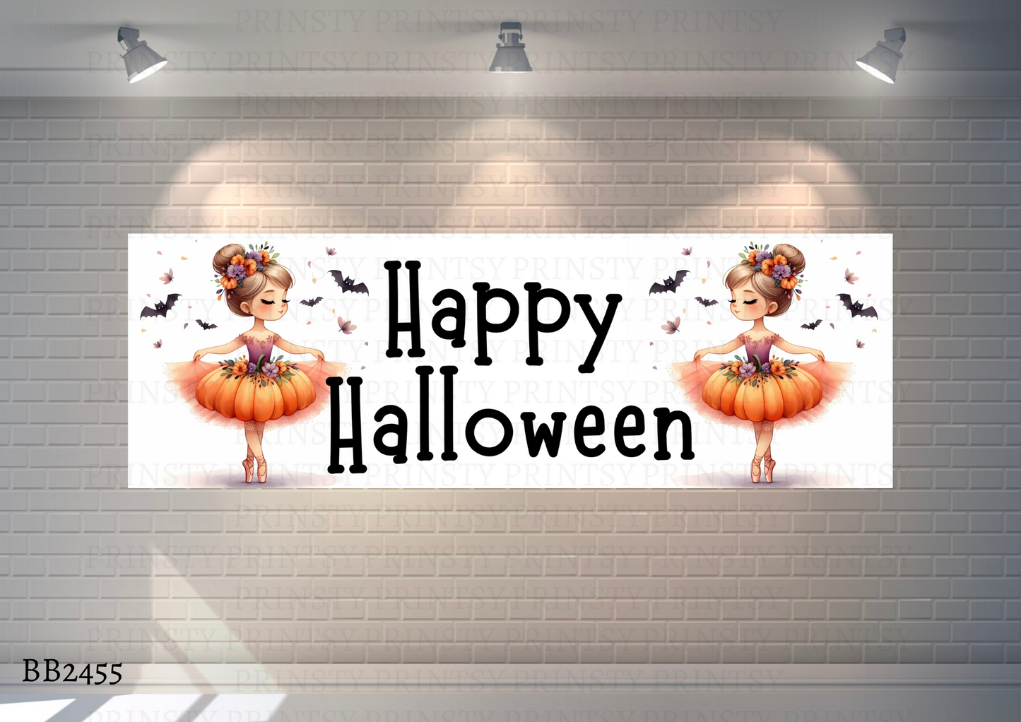 Cute Halloween Ballerina Banner