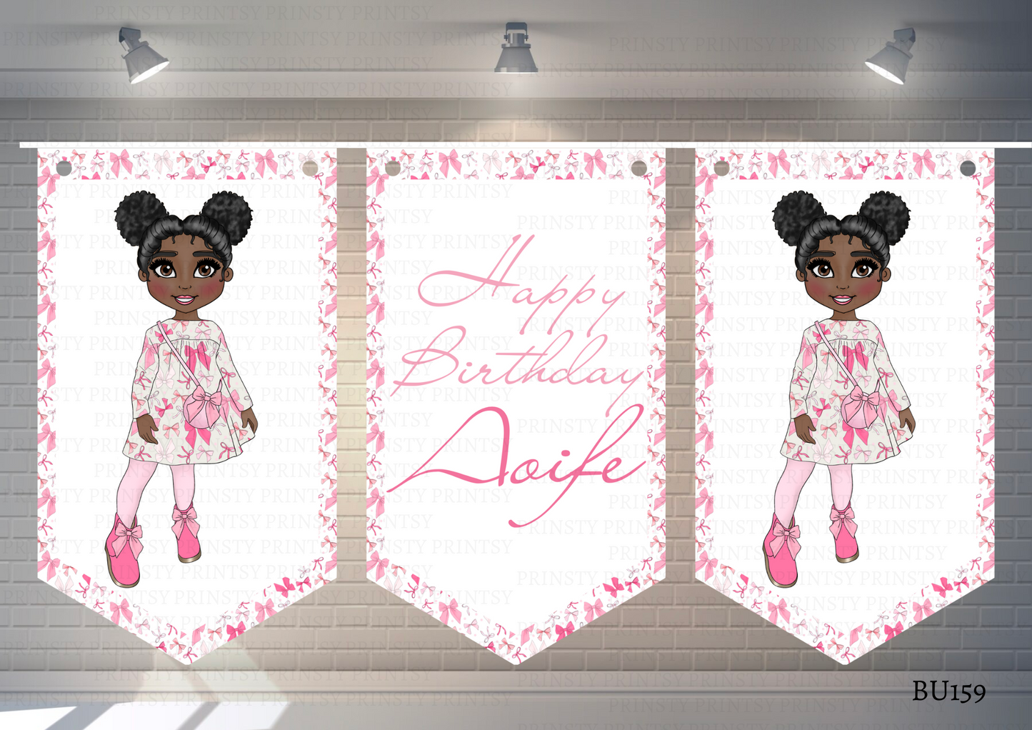 Bow Print Dolly Bunting