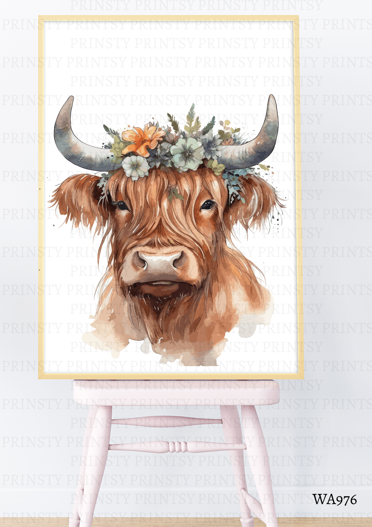 Highland Cow Wall Art