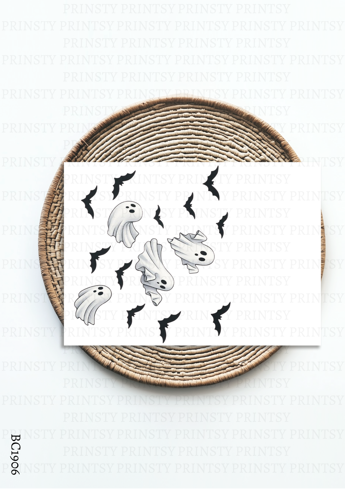 Ghosts and Bats Bow Card – BC1906