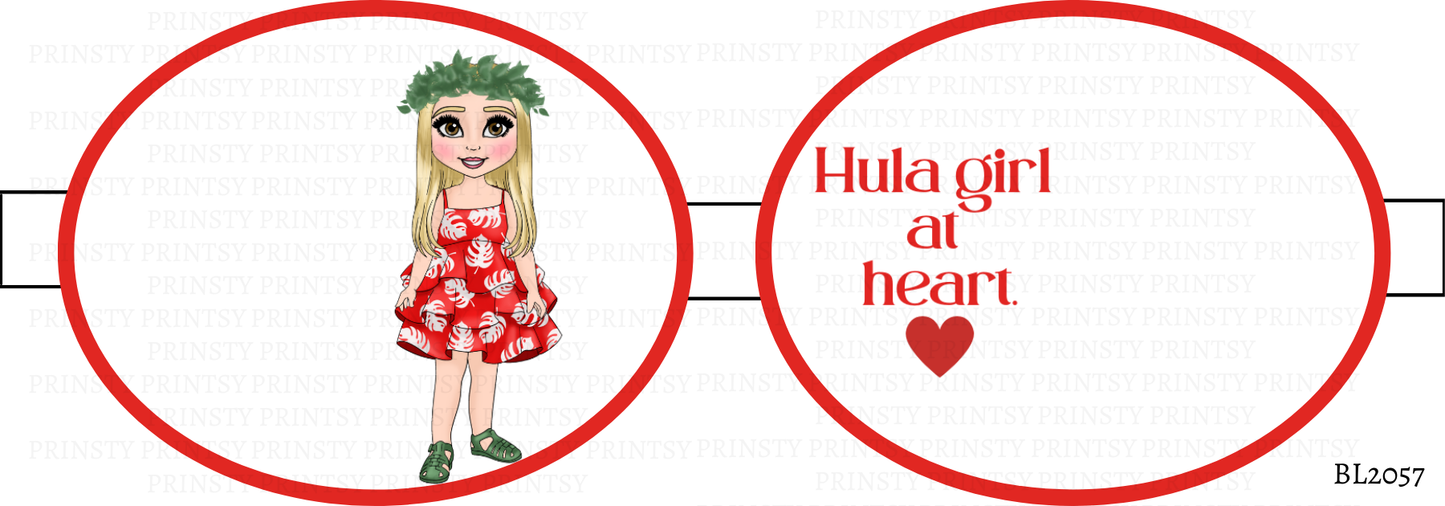 Red Hawaiian Dolly Bow Loop