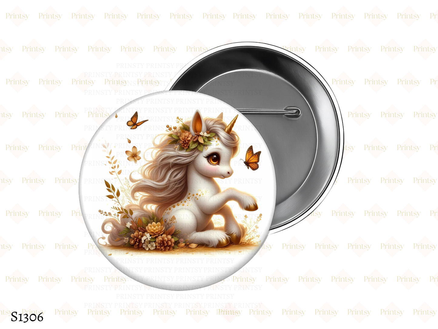 Autumn Unicorn BowBitz/Badges