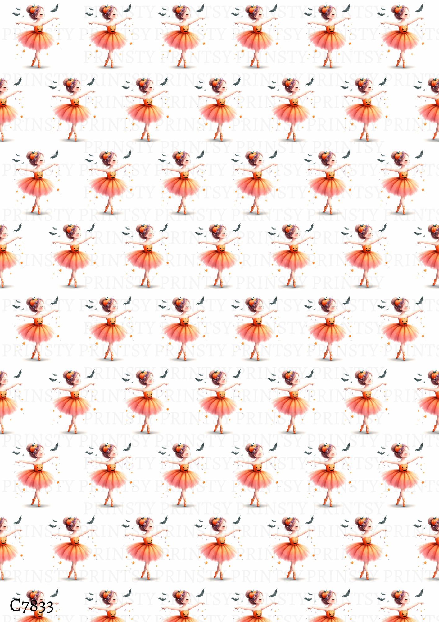 Cute Halloween Ballerina Canvas