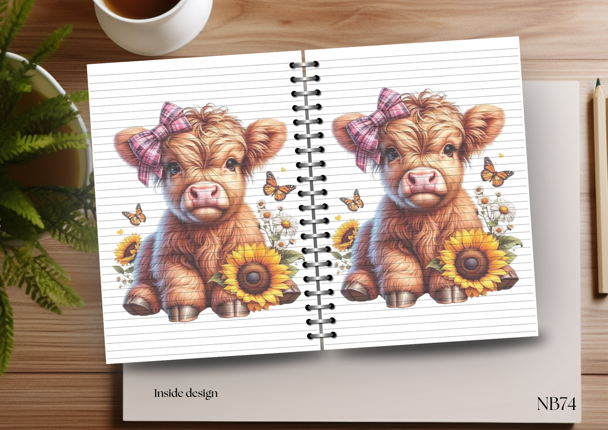 Highland Cow Note Book