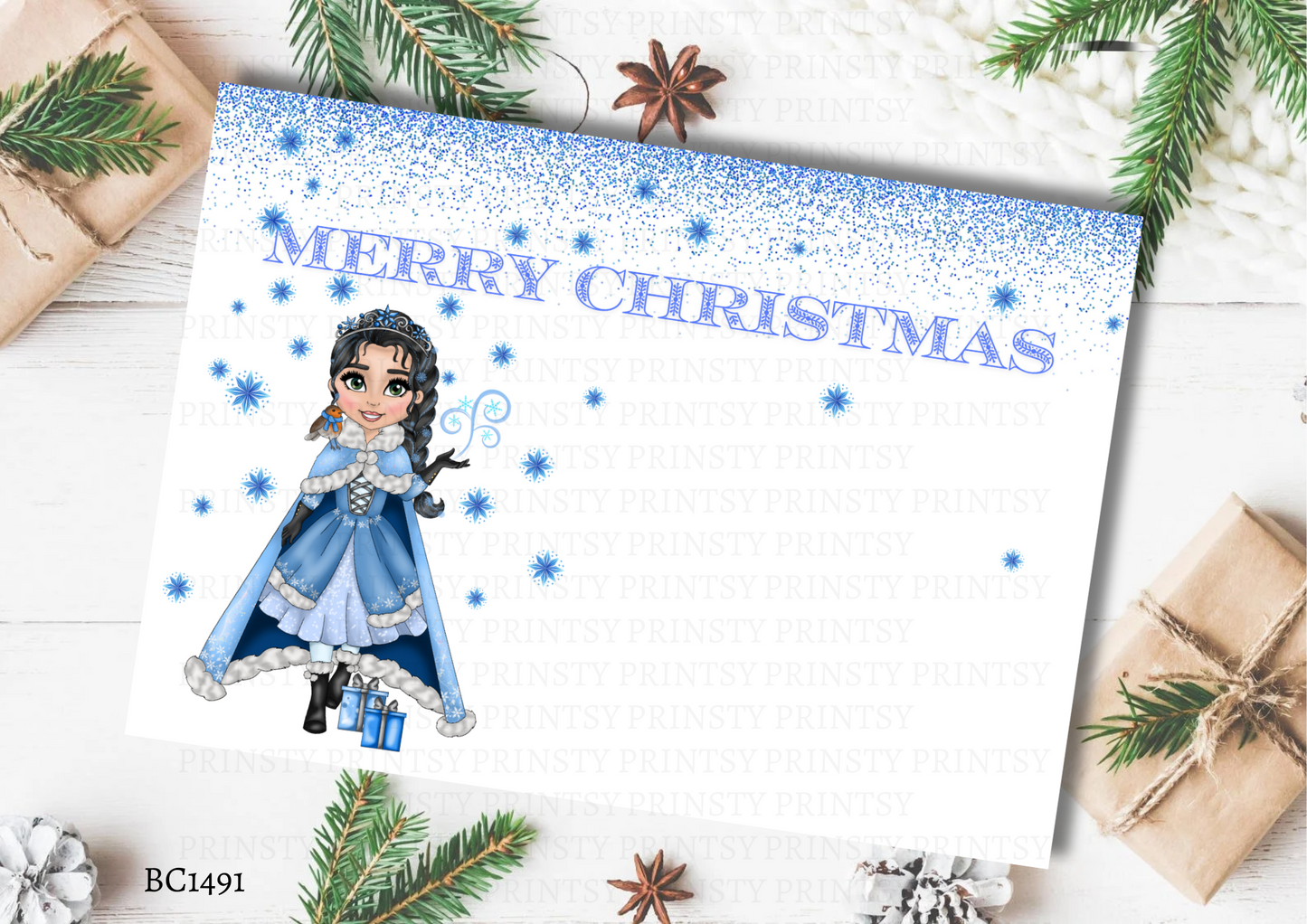 Ice Queen Bow Card
