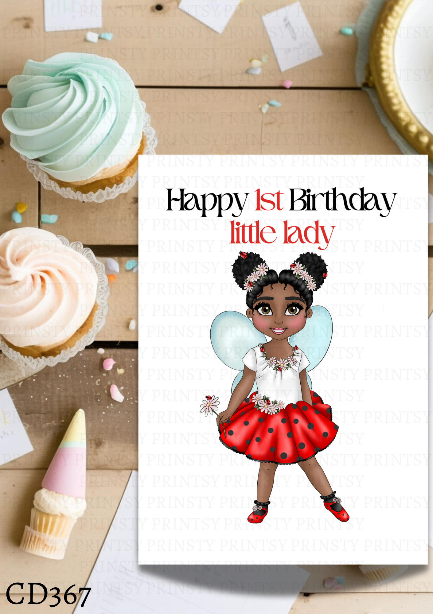 Little Ladybird Dolly Celebration Card