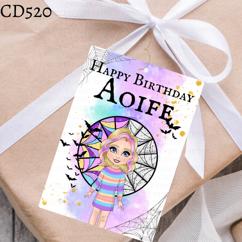 Spooky & Kooky Dolly Gift Label