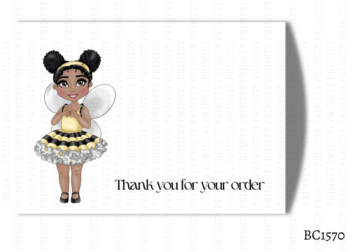 Little Honey Bee Dolly Bow Card